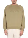 Sunnei Relaxed Fit Long-sleeve Sweatshirt With Raised Logo In Neutral
