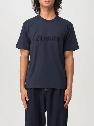 Sunnei T-shirt  Men Color Blue In Blau