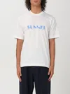 Sunnei Logo Printed Crewneck T-shirt In Weiss