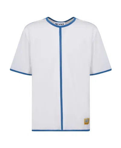 Sunnei T-shirt With Round Neck And Short Sleeves In White