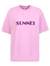 Sunnei Crewneck T-shirt In Purple