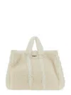 Sunnei Designer Handbags Teddy Fleece Bag