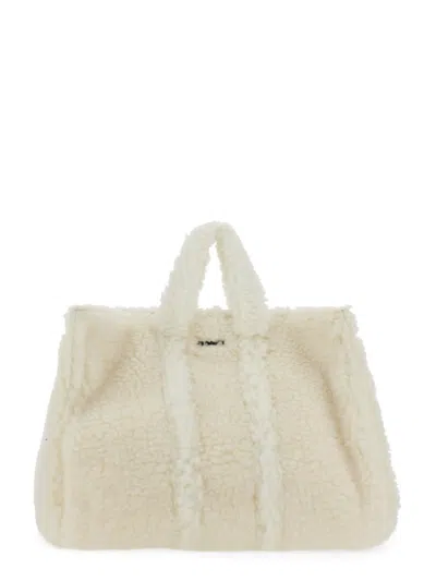 Sunnei Teddy Fleece Bag In White