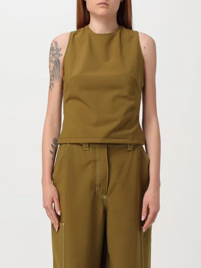 Sunnei Buco Cut-out Detailing Top In Green