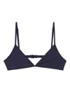 Sunnei Triangle Reversible Bikini Top In Black