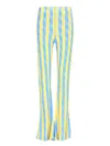 Sunnei Stripe Checked Slim-fit Trousers In Multicolor