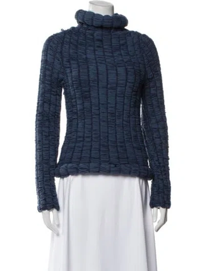 Pre-owned Sunnei Turtleneck Sweater In Blue