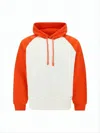 Sunnei Two-tone Hooded Sweatshirt With Embroidered Logo In White