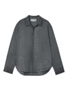 Sunnei Washed-effect Button-up Shirt In Gray