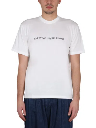 SUNNEI WHITE CREW NECK T-SHIRT