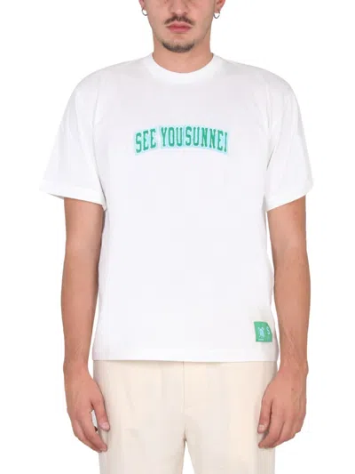 Sunnei White Crew Neck T-shirt