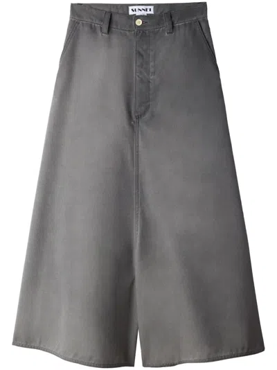 Sunnei Wide-leg Trousers In Grey