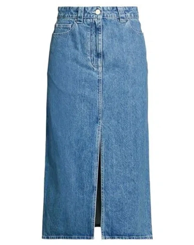 Sunnei Woman Denim Skirt Blue Size M Cotton