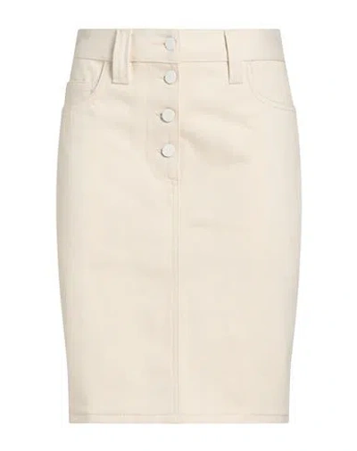Sunnei Woman Denim Skirt Ivory Size Xs Cotton In Neutral