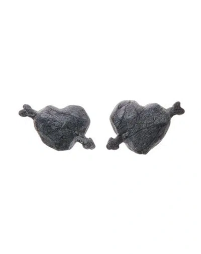 Sunnei Woman Earrings Lead Size - Plastic, Metal In Gray