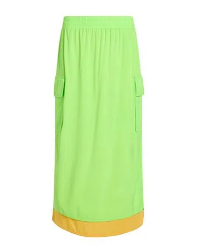 Sunnei Woman Maxi Skirt Lime Green Size Xs Polyamide, Elastane