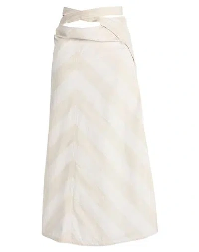 Sunnei Woman Midi Skirt Ivory Size S Cotton In White