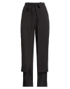 Sunnei Woman Pants Dark Brown Size L Polyester, Virgin Wool In Black