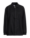 Sunnei Woman Shirt Midnight Blue Size L Virgin Wool In Black