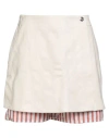 Sunnei Woman Shorts & Bermuda Shorts Ivory Size M Cotton, Polyamide, Silk In White
