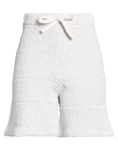 Sunnei Woman Shorts & Bermuda Shorts Light Grey Size L Polyamide In Gray