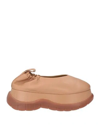 Sunnei Woman Sneakers Antique Rose Size 9 Leather In Nude
