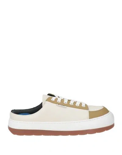 Sunnei Woman Sneakers Beige Size 9 Leather In Gold