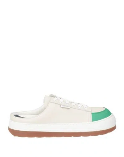 Sunnei Woman Sneakers Ivory Size 9 Leather In Red