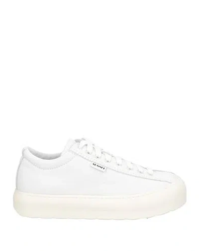 Sunnei Woman Sneakers White Size 8 Leather