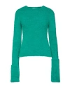 Sunnei Woman Sweater Emerald Green Size S Wool, Polyamide, Elastane In Green