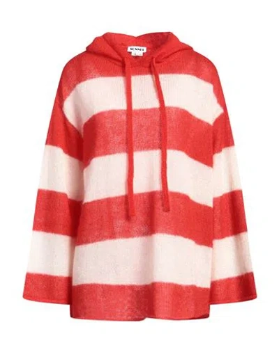 Sunnei Woman Sweater Tomato Red Size L Mohair Wool, Silk