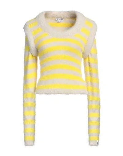 Sunnei Woman Sweater Yellow Size M Polyamide In Blue