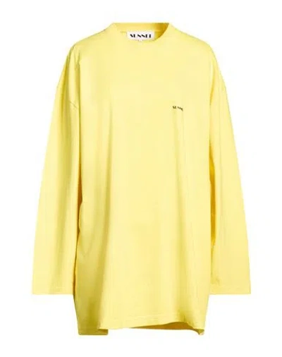 Sunnei Woman Sweatshirt Yellow Size Xs Organic Cotton