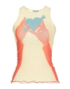 Sunnei Woman Tank Top Yellow Size S Polyamide, Elastane In Neutral