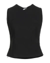 Sunnei Woman Top Black Size M Polyester, Virgin Wool, Elastane In Black