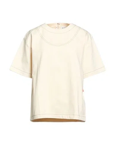 Sunnei Woman Top Cream Size L Cotton In White