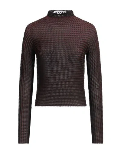 Sunnei Woman Top Dark Brown Size M Polyester