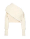 Sunnei Woman Top Off White Size Onesize Alpaca Wool, Mohair Wool, Polyamide, Elastane In Neutral