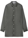 Sunnei Wool Longline Shirt In Grey
