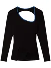 Sunnei Wrapped Top In Black