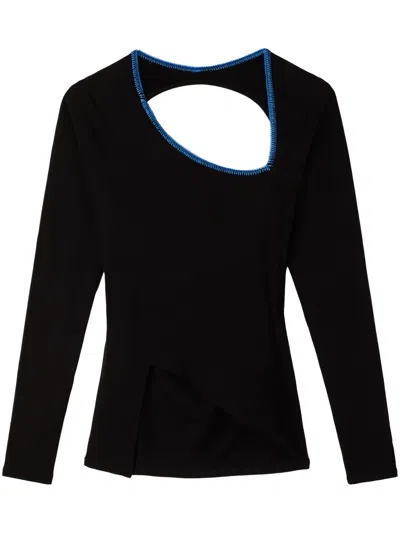 Sunnei Wrapped Top In Black