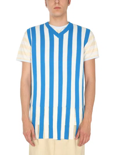 Sunnei X Eleonora Bonuucci Sweater With Striped Pattern In Blue