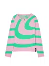 Sunnei Zip Striped Top In Multi