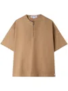 Sunnei Zip-up T-shirt In Neutrals