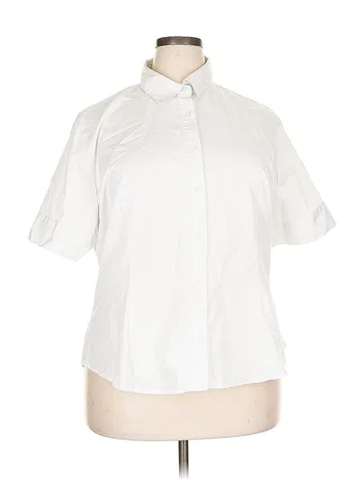 Pre-owned Sunnow Short Sleeve Blouse In White