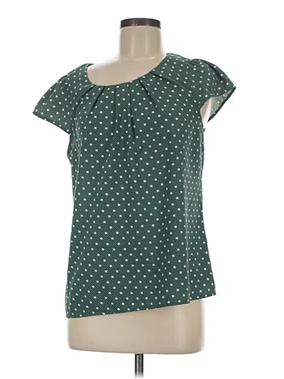 Pre-owned Sunny Girl Short Sleeve Blouse In Green