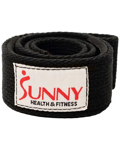 Sunny Health & Fitness Padded Lifting Straps With Cushioned Wrists (pair) In Black