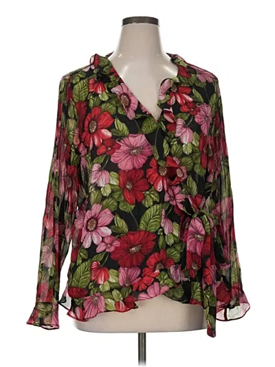 Pre-owned Sunny Leigh 3/4 Sleeve Blouse In Pink