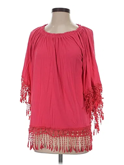 Pre-owned Sunny Leigh 3/4 Sleeve T-shirt In Pink