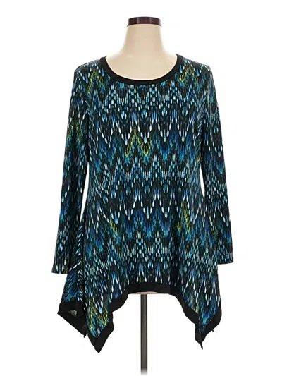 Pre-owned Sunny Leigh 3/4 Sleeve T-shirt In Teal